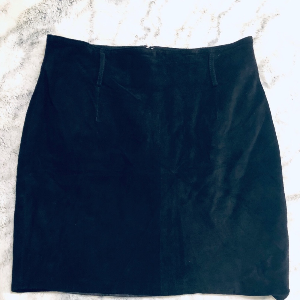 Express campaign international suede skirt
